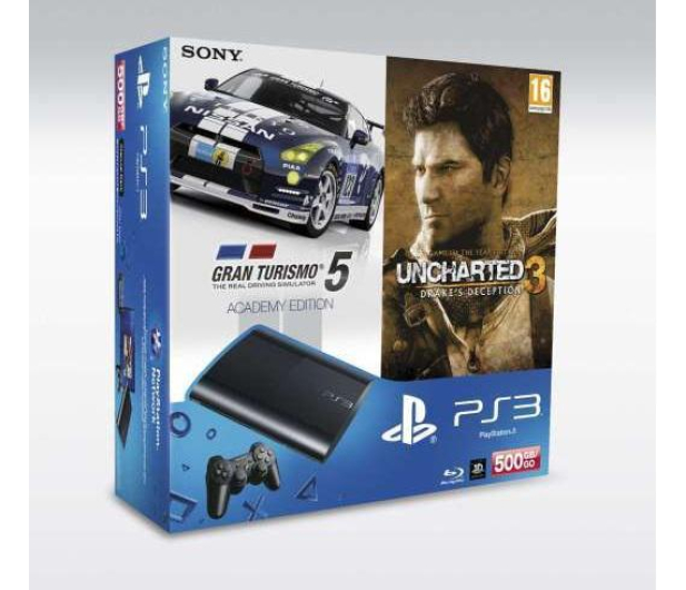 Sony Playstation 3 500GB + Uncharted3 + GT5 Academy - 1450223 - zdjęcie 2